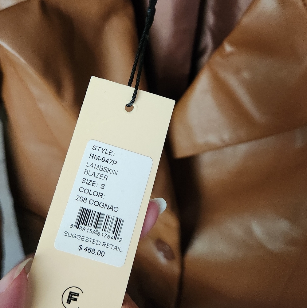 NWT Rebecca Minkoff Faux Leather Blazer - Picture 3 of 4